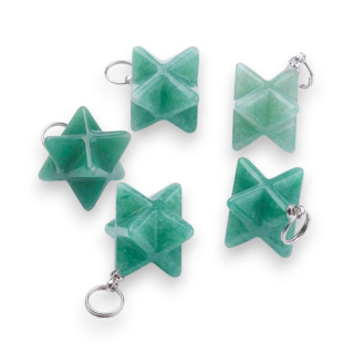 Awenturyn zielony zawieszka merkaba 20 mm 1 szt.