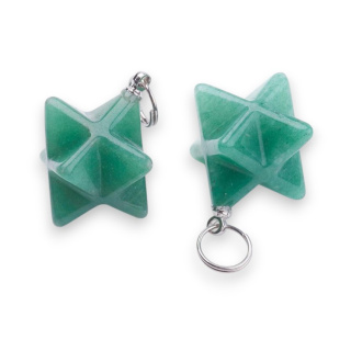 Awenturyn zielony zawieszka merkaba 20 mm 1 szt.
