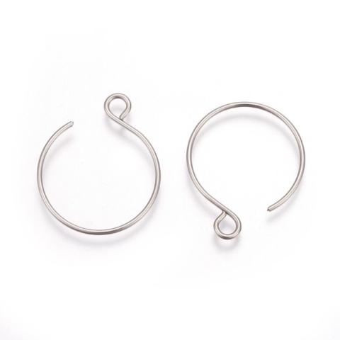 Bigle okrągłe stal szlachetna 22x18 mm 4 szt Bigle okrągłe stal szlachetna 22x18 mm 4 szt