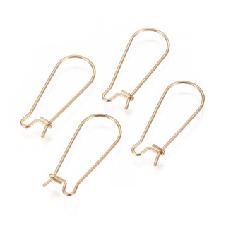 Bigle zamknięte stal szlachetna 25x10 mm 4 szt kolor złoty powłoka IP