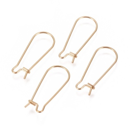 Bigle zamknięte stal szlachetna 25x10 mm 4 szt kolor złoty powłoka IP