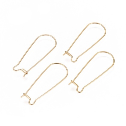 Bigle zamknięte stal szlachetna 33x13 mm 4 szt kolor złoty powłoka IP