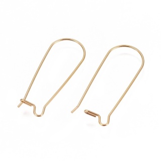 Bigle zamknięte stal szlachetna 33x13 mm 4 szt kolor złoty powłoka IP