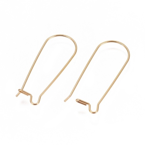 Bigle zamknięte stal szlachetna 33x13 mm 4 szt kolor złoty powłoka IP Bigle zamknięte stal szlachetna 33x13 mm 4 szt kolor złoty powłoka IP