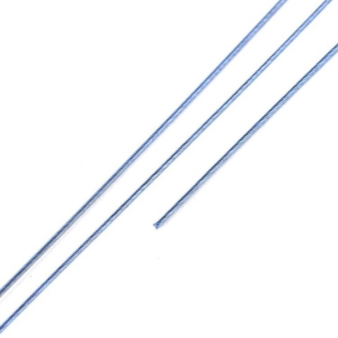 Japońska linka jubilerska stalowa powlekana 0,4 mm 2 m niebieska Japońska linka jubilerska stalowa powlekana 0,4 mm 2 m niebieska