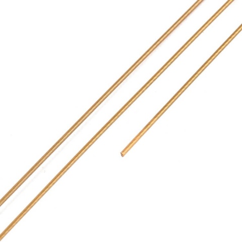 Japońska linka jubilerska stalowa powlekana 0,4 mm 2 m kolor stare złoto Japońska linka jubilerska stalowa powlekana 0,4 mm 2 m kolor stare złoto