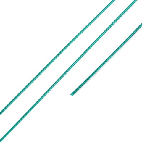 Japońska linka jubilerska stalowa powlekana 0,4 mm 2 m zielona Japońska linka jubilerska stalowa powlekana 0,4 mm 2 m zielona