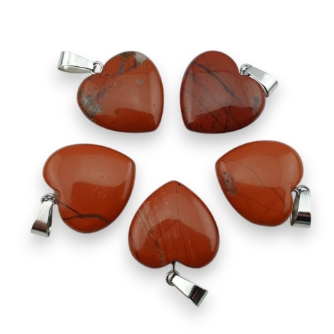Jaspis czerwony zawieszka serce 18-20 mm 1 szt. Jaspis czerwony zawieszka serce 18-20 mm 1 szt.