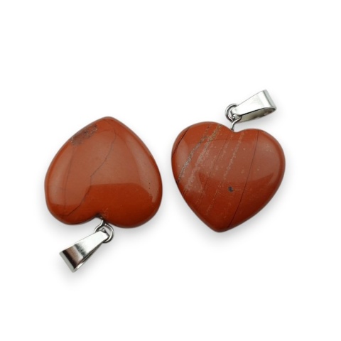 Jaspis czerwony zawieszka serce 18-20 mm 1 szt. Jaspis czerwony zawieszka serce 18-20 mm 1 szt.