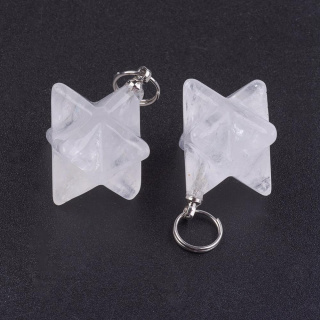 Kwarc zawieszka merkaba 20 mm 1 szt.