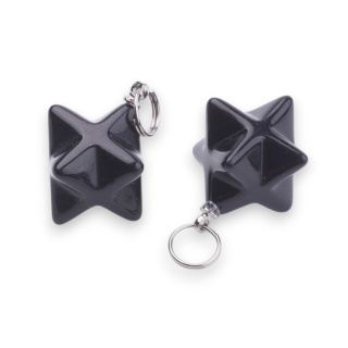 Obsydian zawieszka merkaba 20 mm 1 szt.