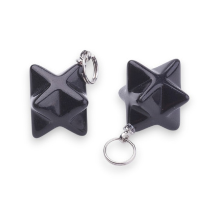 Obsydian zawieszka merkaba 20 mm 1 szt.