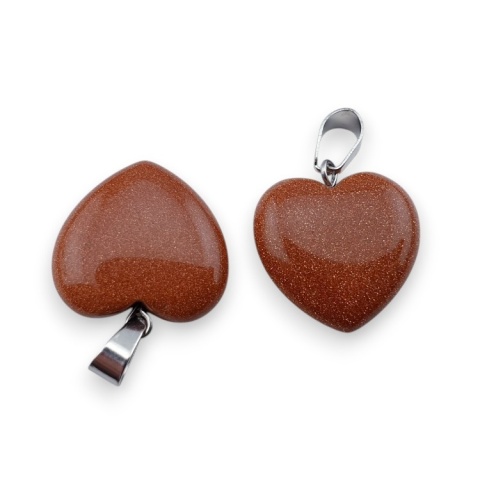 Piasek pustyni zawieszka serce 18-20 mm 1 szt. Piasek pustyni zawieszka serce 18-20 mm 1 szt.