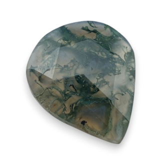 Agat mszysty kaboszon fasetowany 21x17 mm nr 44