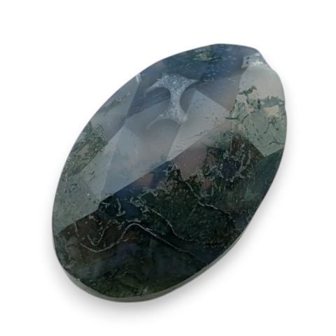 Agat mszysty kaboszon fasetowany 22x15 mm nr 43 Agat mszysty kaboszon fasetowany 22x15 mm nr 43