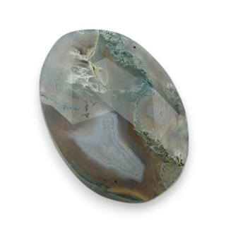 Agat mszysty kaboszon fasetowany 22x16 mm nr 39