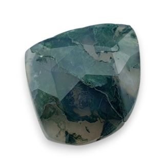 Agat mszysty kaboszon fasetowany 23x19 mm nr 27