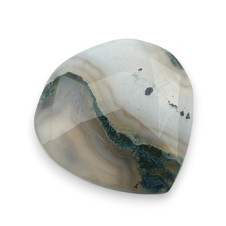 Agat mszysty kaboszon fasetowany 23x22 mm nr 3