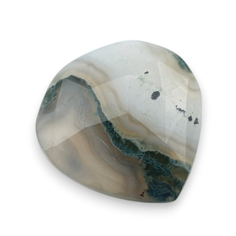 Agat mszysty kaboszon fasetowany 23x22 mm nr 3 Agat mszysty kaboszon fasetowany 23x22 mm nr 3