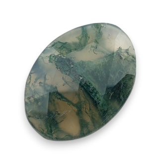 Agat mszysty kaboszon fasetowany 24x17 mm nr 42