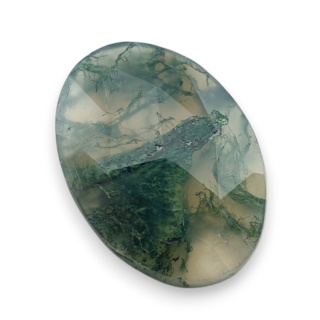 Agat mszysty kaboszon fasetowany 24x17 mm nr 42