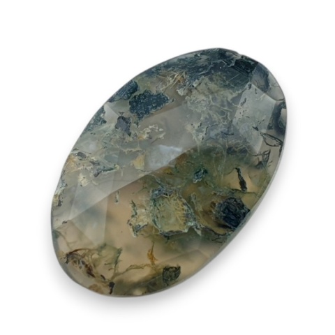 Agat mszysty kaboszon fasetowany 26x17 mm nr 24 Agat mszysty kaboszon fasetowany 26x17 mm nr 24