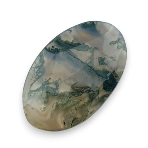 Agat mszysty kaboszon fasetowany 28x18 mm nr 31 Agat mszysty kaboszon fasetowany 28x18 mm nr 31
