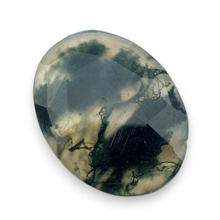 Agat mszysty kaboszon fasetowany 28x21 mm nr 4