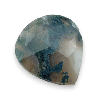 Agat mszysty kaboszon fasetowany 30x28 mm nr 17