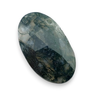 Agat mszysty kaboszon fasetowany 31x18 mm nr 21