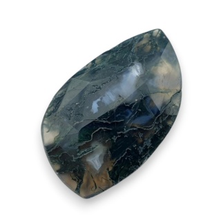 Agat mszysty kaboszon fasetowany 31x19 mm nr 34