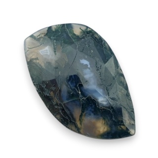 Agat mszysty kaboszon fasetowany 31x19 mm nr 34