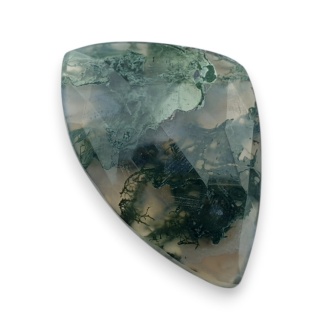 Agat mszysty kaboszon fasetowany 31x20 mm nr 33