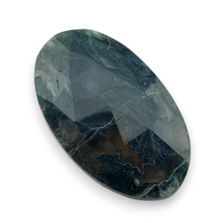 Agat mszysty kaboszon fasetowany 32x19 mm nr 9
