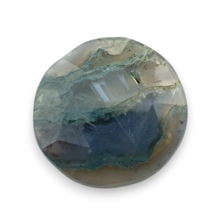 Agat mszysty kaboszon fasetowany fi 21 mm nr 12