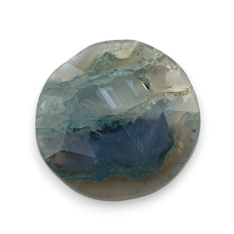 Agat mszysty kaboszon fasetowany fi 21 mm nr 12 Agat mszysty kaboszon fasetowany fi 21 mm nr 12