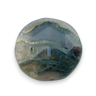 Agat mszysty kaboszon fasetowany fi 21 mm nr 12