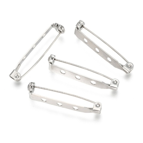 Baza broszki stal szlachetna 33x6 mm 1 szt Baza broszki stal szlachetna 33x6 mm 1 szt