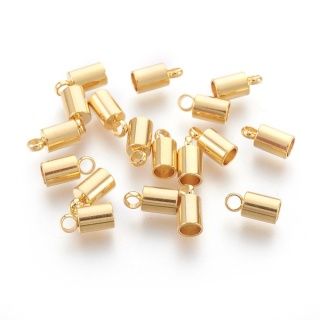 Końcówki do wklejania stal szlachetna 3 mm 2 szt pozlacane