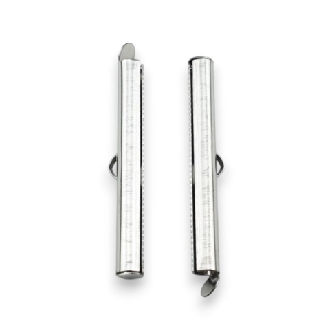 Końcówki tubowe wsuwane stal szlachetna 40 mm 2 szt Końcówki tubowe wsuwane stal szlachetna 40 mm 2 szt