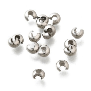 Koralik zaciskowy osłonka stal szlachetna 4x2,5 mm 10 szt