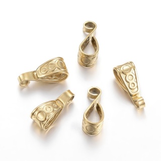Krawatka ozdobna stal szlachetna 16x6 mm 2 szt kolor złoty powłoka IP