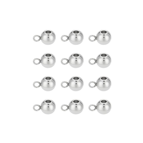 Kulka przekładka z oczkiem stal szlachetna 6 mm 2 szt Kulka przekładka z oczkiem stal szlachetna 6 mm 2 szt