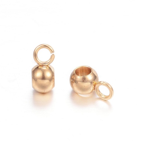 Kulka przekładka z oczkiem stal szlachetna 4 mm 2 szt kolor złoty powłoka IP Kulka przekładka z oczkiem stal szlachetna 4 mm 2 szt kolor złoty powłoka IP