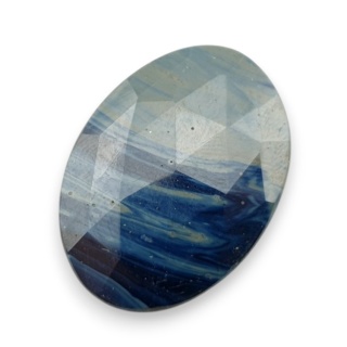 Leland blue kaboszon fasetowany 29x21 mm nr 22
