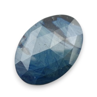 Leland blue kaboszon fasetowany 29x21 mm nr 34