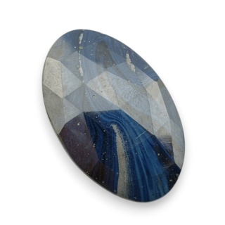 Leland blue kaboszon fasetowany 33x21 mm nr 14
