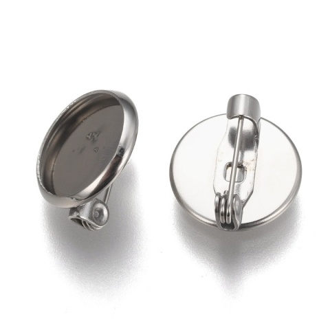 Broszka baza kaboszonu stal szlachetna 12 mm 1 szt Broszka baza kaboszonu stal szlachetna 12 mm 1 szt