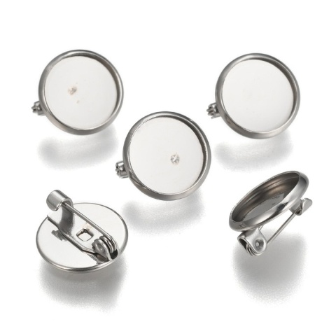 Broszka baza kaboszonu stal szlachetna 12 mm 1 szt Broszka baza kaboszonu stal szlachetna 12 mm 1 szt