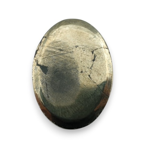 Piryt kaboszon fasetowany 25x17 mm nr 24 Piryt kaboszon fasetowany 25x17 mm nr 24